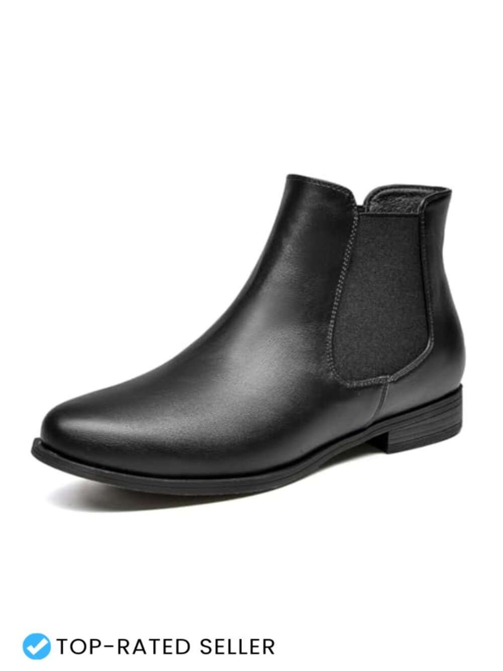 Faux Suede PU Leather Slip On Ankle Boot Low Heel Chelsea Bootie